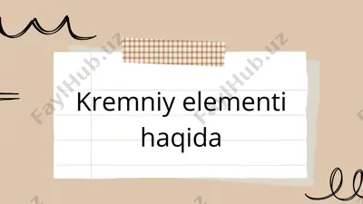 kremniy elementi haqida — PPTX
