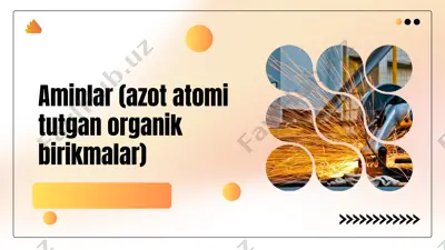 aminlar (azot atomi tutgan organik birikmalar) — PPTX