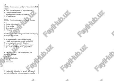 nafas olish tizimi — DOC