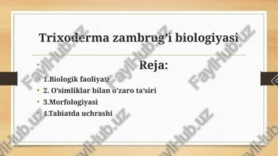 trixodermazambrug’ibiologiyasi — PPTX
