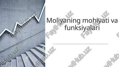moliyaning mohiyati va funksiyalari — PPTX