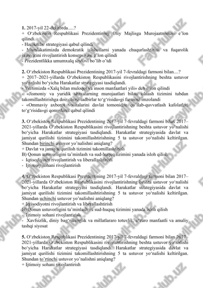 harakatlar strategiyasi — DOC