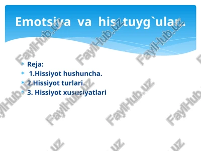 emotsiyalar — PPTX
