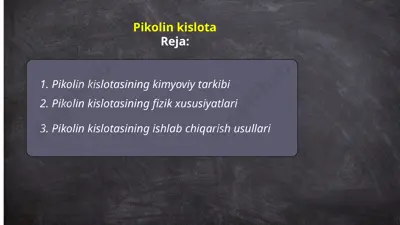 pikolin kislota — PPTX