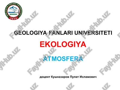 atmosferaso‘zi yunon tilidan kelib chiqqan bo‘lib, ikki qismdan tashkil topgan — PPT