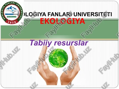 tabiiyresurslar — PPTX