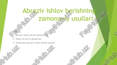 abraziv ishlov berish — PDF