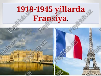 urushdan keyingi fransiya — PPT