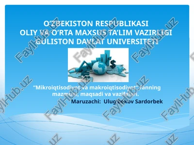 mikroiqtisodiyot va makroiqtisodiyot — PPTX