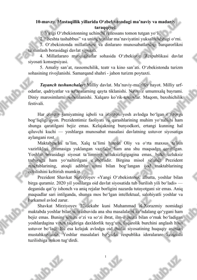 yangi o‘zbekistonning uchinchi renessans tomon tutgan yo‘li — DOC