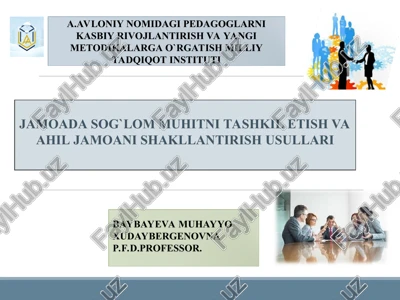 a.avloniy nomidagi pedagoglarni kasbiy rivojlantirish va yangi metodikalarga o`rgatish milliy tadqiqot instituti — PPT