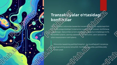 tranzaksiyalar o‘rtasidagi konfliktlar — PPTX