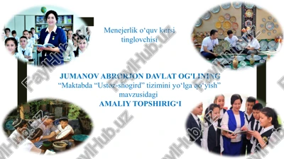 ustoz-shogird tizimi — PPTX