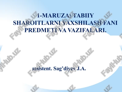 tabiiysharoitlarniyaxshilash — PPTX