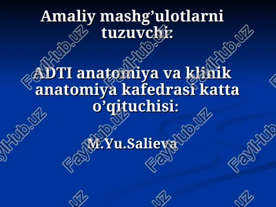 anatomiya fanining tarixi — PPT