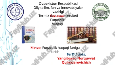 fuqarolik huquqi — PPTX