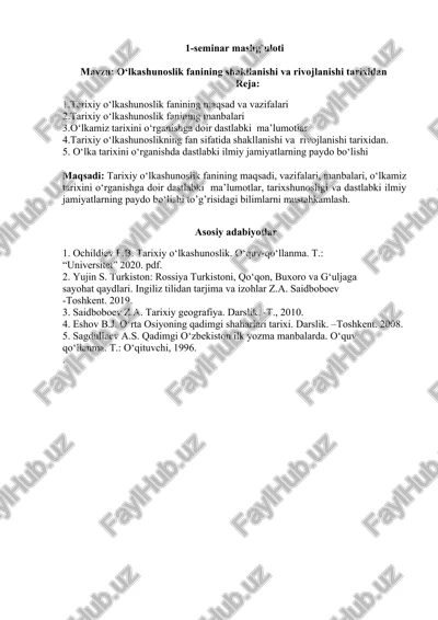 seminar mashg'uloti — DOCX