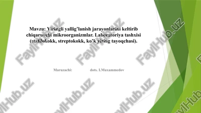 tibbiymikrobiologiya — PPTX