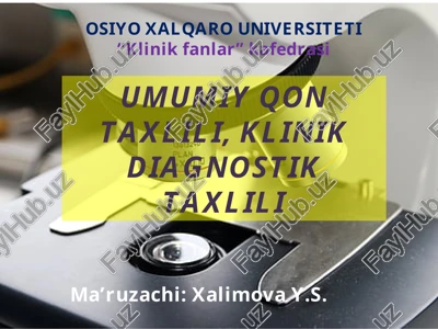 qon klinik tahlili — PPT