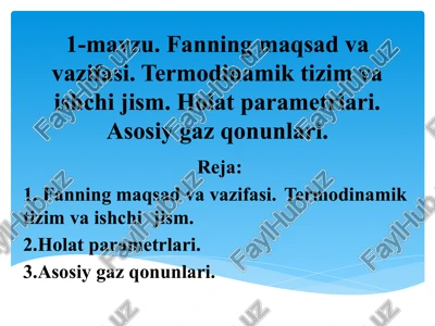 issiqlik texnikasi — PPTX