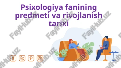 psixologiyafanining predmeti va rivojlanishi tarixi — PPTX