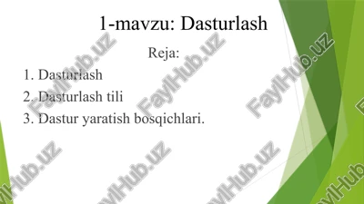 dasturlash — PPTX