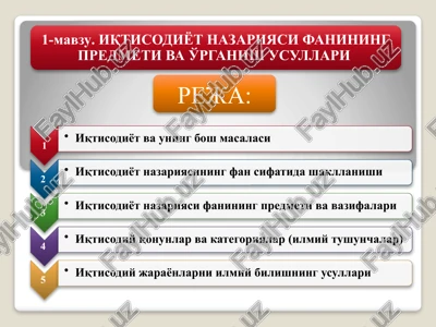 iqtisodiyot — PPTX