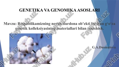 genetika va genomika asoslari — PPTX