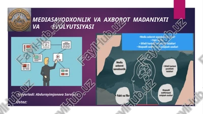mediasavodxonlik va axborot madaniyati va evolyutsiyasi — PPTX