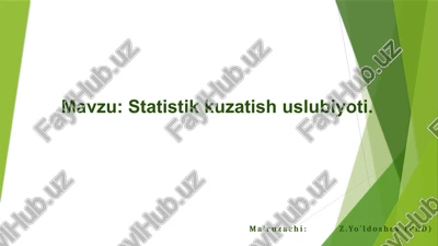 statistik kuzatishuslubiyoti — PPTX