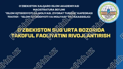 takoful faoliyatini rivojlantirish — PDF