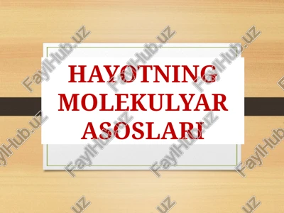 oqsillar oqsilarningxossalari — PPTX