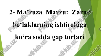 undalma haqida ma’lumot — PPTX
