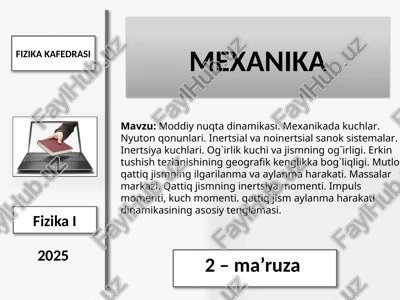 mexanika — PPTX