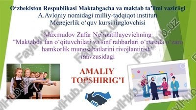 amaliy topshirig’i — PPTX