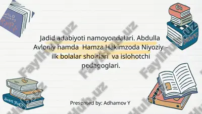 jadid adabiyoti namoyondalari — PPTX