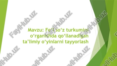 fe’lso‘zturkumi — PPTX