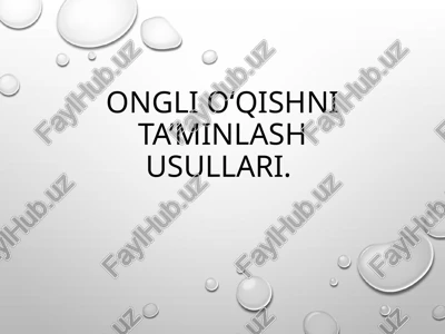 onglio‘qish — PPTX