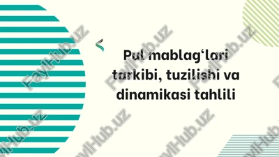 pul mablag‘lari tarkibi, tuzilishi va dinamikasi tahlili — PPTX