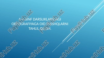orfografiyaga oid mashqlar — PPTX