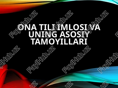 ona tili — PPTX