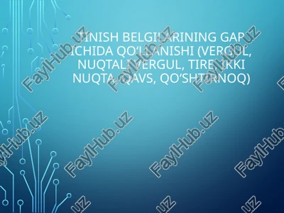 tinishbelgilarining qo‘llanishi — PPTX
