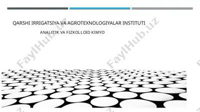 birinchi va ikkinchi kationlarining aralashmasining analizi — PPTX