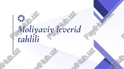 moliyaviy leverid tahlili — PPTX