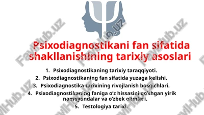 psixodiagnostika va eksperimental psixologiya — PPTX