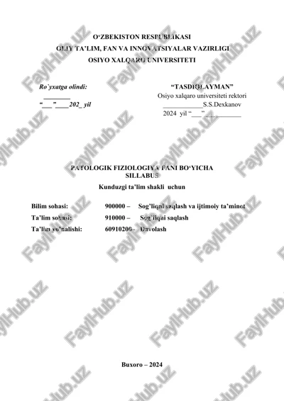 patologik fiziologiya — DOCX