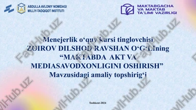 menejerlik o‘quv kursi — PPTX