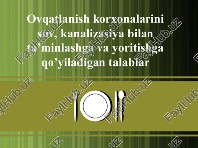 umumiy ovqatlanish korxonalarida ishlab chiqariladigan tayyor va yarim tayyor mahsulotlar — PPT