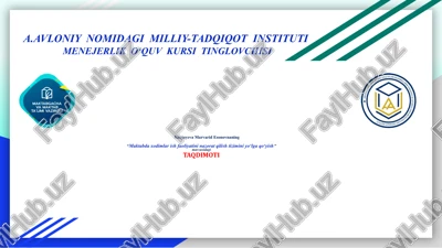 maktabdaxodimlar ish faoliyati nazorat qilish tizimi — PPTX