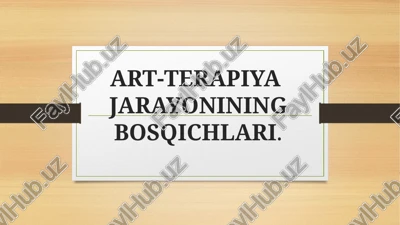 art-terapiyajarayonining bosqichlari — PPTX